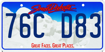 SD license plate 76CD83