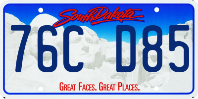 SD license plate 76CD85
