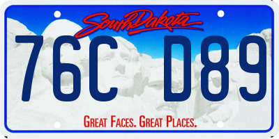 SD license plate 76CD89