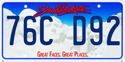 SD license plate 76CD92