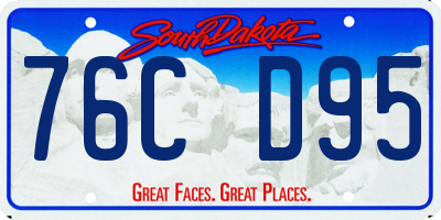 SD license plate 76CD95