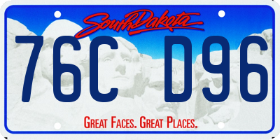 SD license plate 76CD96