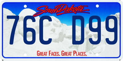 SD license plate 76CD99
