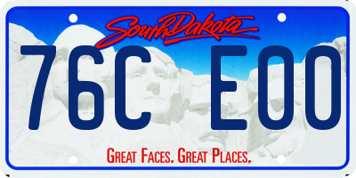 SD license plate 76CE00