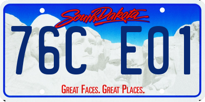 SD license plate 76CE01