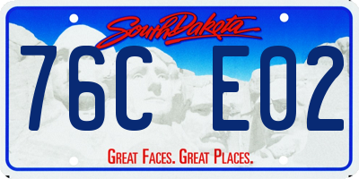 SD license plate 76CE02