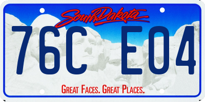 SD license plate 76CE04