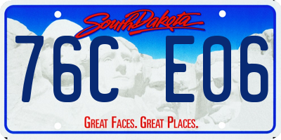 SD license plate 76CE06