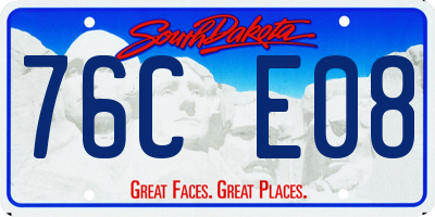 SD license plate 76CE08