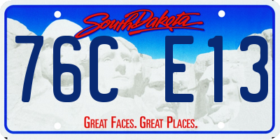 SD license plate 76CE13