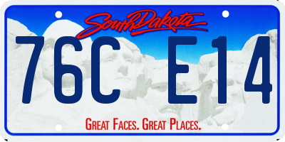 SD license plate 76CE14