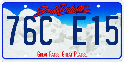 SD license plate 76CE15