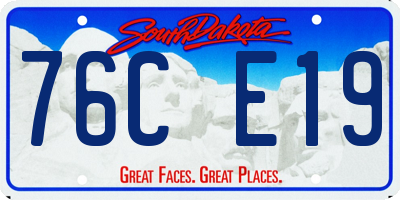 SD license plate 76CE19