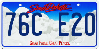 SD license plate 76CE20