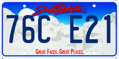 SD license plate 76CE21