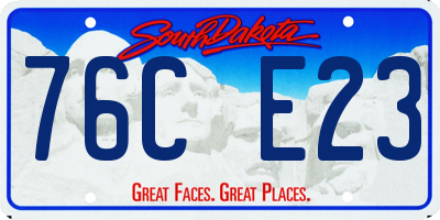 SD license plate 76CE23