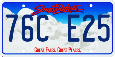SD license plate 76CE25