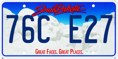 SD license plate 76CE27
