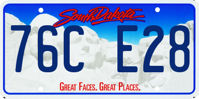 SD license plate 76CE28