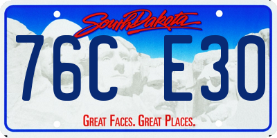 SD license plate 76CE30