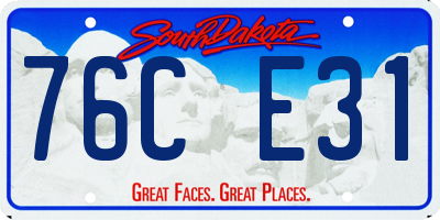 SD license plate 76CE31