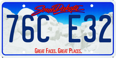 SD license plate 76CE32
