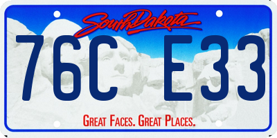 SD license plate 76CE33