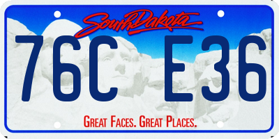SD license plate 76CE36