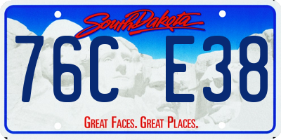SD license plate 76CE38