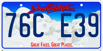 SD license plate 76CE39