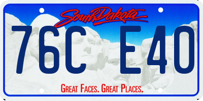 SD license plate 76CE40