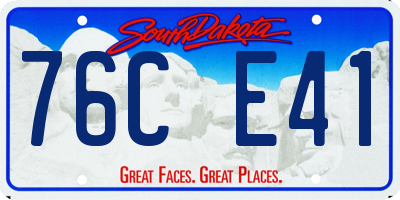 SD license plate 76CE41