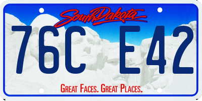 SD license plate 76CE42