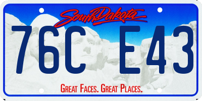 SD license plate 76CE43