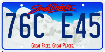 SD license plate 76CE45