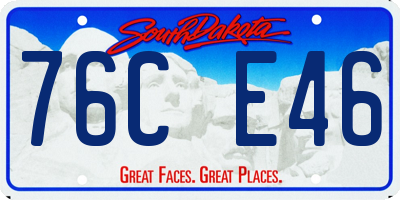 SD license plate 76CE46