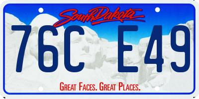 SD license plate 76CE49