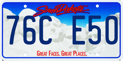 SD license plate 76CE50