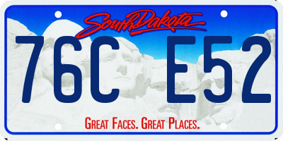 SD license plate 76CE52