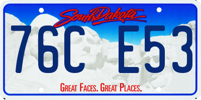 SD license plate 76CE53