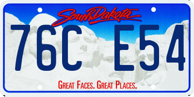 SD license plate 76CE54