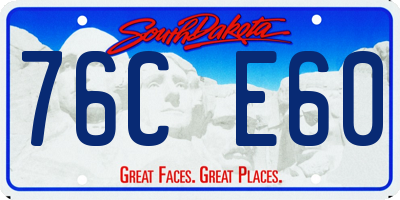 SD license plate 76CE60