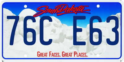 SD license plate 76CE63