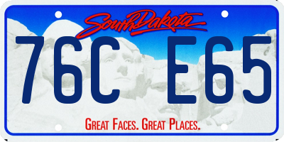 SD license plate 76CE65