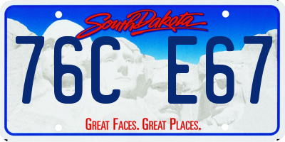 SD license plate 76CE67