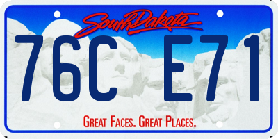 SD license plate 76CE71