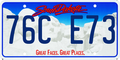 SD license plate 76CE73