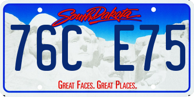 SD license plate 76CE75