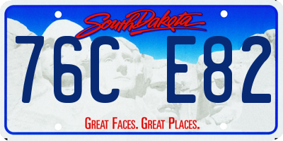 SD license plate 76CE82