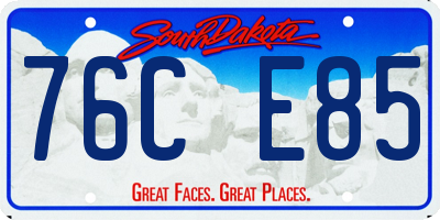 SD license plate 76CE85